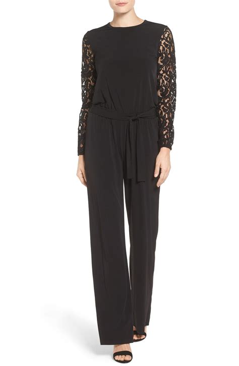 michael kors lace jumpsuit|Michael Kors pleated jumpsuit.